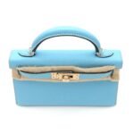 Kelly 20 Chevre Mysore Sellier Bleu Celeste GHW - Image 5