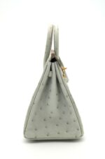 Birkin 25 Retourne Ostrich Gris Perle GHW - Image 6