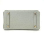 Birkin 25 Retourne Ostrich Gris Perle GHW - Image 7