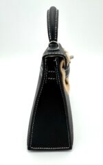 Kelly 20 Epsom Sellier Special Order HSS Black with White Stitching PHW - Image 4
