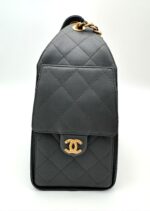 Small 25 Handbag Grained Calfskin Dark Grey - Image 4