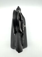 Birkin 25 Togo Black Matte Alligator Touch PHW - Image 4