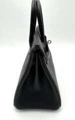 Birkin 25 Togo Black Matte Alligator Touch PHW - Image 6