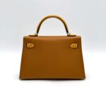 Kelly 20 Epsom Sellier Sesame Shiny Alligator Touch Jaune Ambre PHW - Image 2