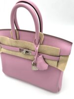 Birkin 25 Swift Mauve Sylvestre PHW - Image 4