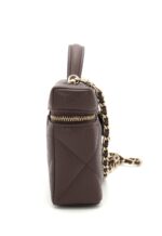 Caviar Quilted Slim Vanity Bag Dark Brown GHW - Image 4
