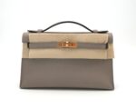Kelly Pochette Swift Gris Tourterelle GHW