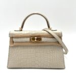 Kelly 20 Sellier Matte Alligator Beton GHW