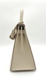 Kelly 28 Epsom Sellier Craie PHW - Image 4