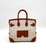 Birkin 25 Cargo Ecru Beige Toile / Gold Swift PHW Limited Edition - Image 2
