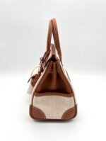 Birkin 25 Cargo Ecru Beige Toile / Gold Swift PHW Limited Edition - Image 3