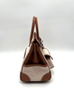 Birkin 25 Cargo Ecru Beige Toile / Gold Swift PHW Limited Edition - Image 4