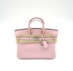 Birkin 25 Swift Rose Sakura PHW - Image 3