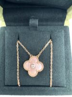 2025 Holiday Pendant Necklace 18K Rose Gold / Pink Mother of Pearl - Image 2