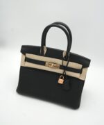 Birkin 30 Togo Black RGHW - Image 3