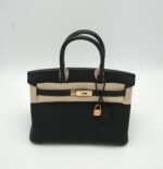 Birkin 30 Togo Black RGHW - Image 4