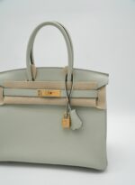 Birkin 30 Togo Gris Neve GHW - Image 3