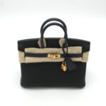 Birkin 25 Togo Special Order HSS Black / Dark Blue GHW - Image 3