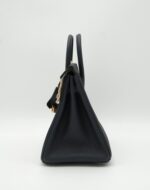 Birkin 25 Togo Special Order HSS Black / Dark Blue GHW - Image 6