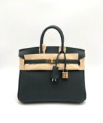 Birkin 25 Togo Vert Mangrove Permabrass