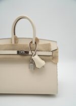 Birkin 25 Epsom Sellier Nata PHW - Image 6