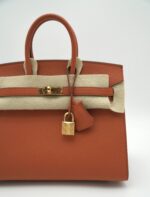 Birkin 25 Epsom Sellier Terre Battue GHW - Image 3