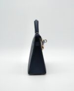 Kelly 20 Chevre Mysore Sellier Verso Navy Blue / Bleu Zellige PHW - Image 5