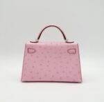 Kelly 20 Sellier Ostrich Bubblegum PHW - Image 2