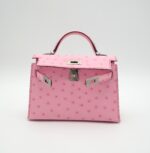 Kelly 20 Sellier Ostrich Bubblegum PHW - Image 4