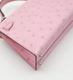 Kelly 20 Sellier Ostrich Bubblegum PHW - Image 9