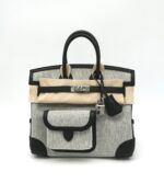 Birkin 25 Cargo Ecru Toile / Noir Swift PHW Limited Edition