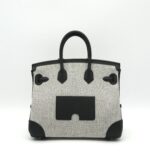 Birkin 25 Cargo Ecru Toile / Noir Swift PHW Limited Edition - Image 2