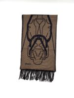 Tete-A-Tete Equestre Scarf Bleu Marine / Etoupe
