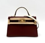 Kelly 20 Epsom Sellier Tricolor Terre / Craie / Ebene GHW