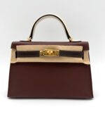 Kelly 20 Epsom Sellier Tricolor Terre / Craie / Ebene GHW - Image 2