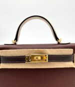 Kelly 20 Epsom Sellier Tricolor Terre / Craie / Ebene GHW - Image 3