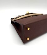 Kelly 20 Epsom Sellier Tricolor Terre / Craie / Ebene GHW - Image 10