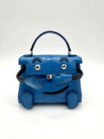 Kelly Doll Matte Alligator Bleu Zellige / Caban Touch PHW