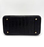 Birkin 30 Matte Porosus Crocodile Black GHW - Image 5