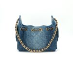 Mini 25 Handbag Blue Denim GHW - Image 2