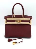 Birkin 30 Togo Rouge H GHW - Image 3