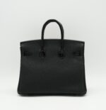 Birkin 25 Togo Black Shiny Niloticus Crocodile Touch GHW - Image 2