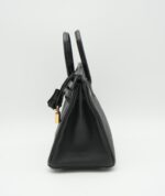 Birkin 25 Togo Black Shiny Niloticus Crocodile Touch GHW - Image 7