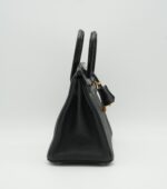 Birkin 25 Togo Black Shiny Niloticus Crocodile Touch GHW - Image 8