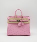 Birkin 25 Retourne Ostrich Bubblegum PHW