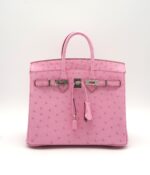 Birkin 25 Retourne Ostrich Bubblegum PHW - Image 3
