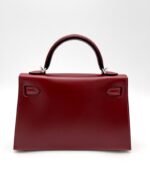 Kelly 20 Clouté Box Leather Rouge H PHW - Image 2