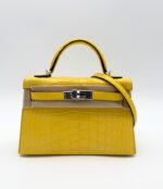 Kelly 20 Sellier Matte Alligator Mimosa PHW