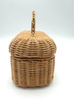 Braided Rattan Vanity Case Beige GHW - Image 5