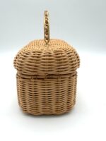 Braided Rattan Vanity Case Beige GHW - Image 6